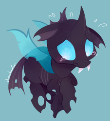 Size: 1280x1418 | Tagged: safe, artist:sharmie, character:thorax, species:changeling, episode:the times they are a changeling, g4, my little pony: friendship is magic, blushing, crying, cute, male, simple background, solo, sweat, thorabetes