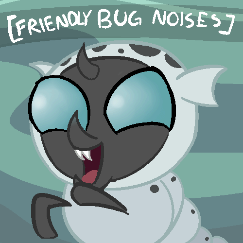 Size: 500x500 | Tagged: safe, artist:creepycurse, character:thorax, species:changeling, episode:the times they are a changeling, g4, my little pony: friendship is magic, animated, changeling larva, cute, cute bug noises, descriptive noise, fangs, gif, grub, happy, hoofy-kicks, larva, male, meme, open mouth, smiling, solo, thorabetes
