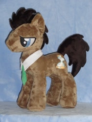 Size: 480x640 | Tagged: safe, artist:whitedove-creations, character:doctor whooves, character:time turner, irl, necktie, photo, plushie, solo