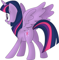 Size: 1052x1080 | Tagged: safe, artist:iknowpony, character:twilight sparkle, character:twilight sparkle (alicorn), species:alicorn, species:pony, episode:testing testing 1-2-3, g4, my little pony: friendship is magic, cutie mark, female, grin, hooves, horn, mare, plot, simple background, smiling, solo, spread wings, transparent background, vector, wings