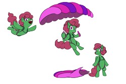 Size: 3600x2400 | Tagged: safe, artist:toughset, oc, oc only, oc:windcatcher, species:pony, bipedal, commission, cute, parachute, pixel art, simple background, solo, sprite, sprite sheet, transparent background