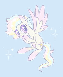 Size: 808x982 | Tagged: safe, artist:disfiguredstick, oc, oc only, oc:confetti cheer, species:pegasus, species:pony, heart eyes, solo, starry eyes, wingding eyes
