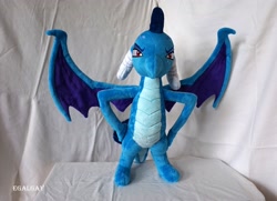 Size: 2048x1482 | Tagged: safe, artist:egalgay, character:princess ember, species:dragon, dragon lord ember, dragon wings, dragoness, female, handmade, horns, irl, photo, plushie, solo, spread wings, wings