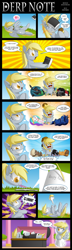 Size: 1500x5194 | Tagged: safe, artist:berrypawnch, character:derpy hooves, character:discord, character:king sombra, character:princess celestia, character:princess luna, character:queen chrysalis, species:pegasus, species:pony, accidental suicide, angel, casket, comic, cute, dark comedy, dead, death, death note, female, funeral, ghost, heart attack, mare, muffin queen, on back, stupidity, too dumb to live, x eyes