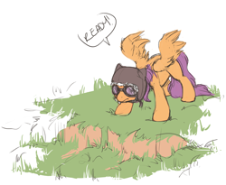 Size: 960x788 | Tagged: safe, artist:noel, character:scootaloo, species:pegasus, species:pony, aviator hat, clothing, female, filly, goggles, hat, scootaloo can't fly, solo