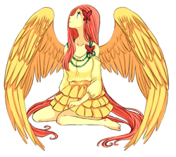 Size: 617x550 | Tagged: safe, artist:zoe-productions, character:fluttershy, barefoot, beautiful, clothing, feet, female, humanized, simple background, skirt, solo, transparent background, winged humanization