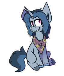 Size: 758x893 | Tagged: safe, artist:crownedspade, oc, oc only, species:pony, species:unicorn, male, simple background, sitting, solo, stallion, transparent background