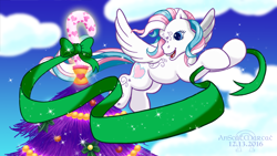 Size: 1920x1080 | Tagged: safe, artist:anscathmarcach, character:star catcher, species:pegasus, species:pony, g3, christmas, female, solo