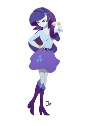 Size: 3508x4961 | Tagged: safe, artist:basykail, character:rarity, my little pony:equestria girls, absurd resolution, boots, bracelet, clothing, female, high heel boots, high heels, jewelry, simple background, skirt, solo, transparent background