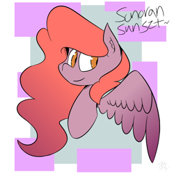 Size: 2000x2000 | Tagged: safe, artist:goldenled, oc, oc only, oc:sonoran sunset, species:pegasus, species:pony, solo