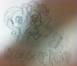Size: 1680x1428 | Tagged: safe, artist:black dog, character:fluttershy, character:pinkie pie, ask p.twi, balloon, balloon party, boooring!, traditional art