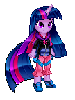 Size: 108x144 | Tagged: safe, artist:sakuyamon, character:twilight sparkle, clothing, female, hoodie, horned humanization, humanized, pixel art, pony coloring, simple background, solo, sprite, sweater, tailed humanization, transparent background
