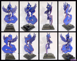 Size: 6153x4910 | Tagged: safe, artist:prodius, character:princess luna, species:alicorn, species:pony, absurd resolution, craft, female, figurine, flying, irl, photo, sculpey, sculpture, show accurate, solo, traditional art
