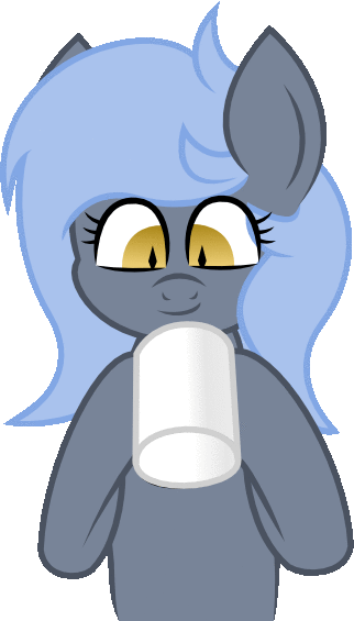 Size: 322x565 | Tagged: safe, artist:plone, oc, oc only, oc:panne, species:bat pony, species:pony, animated, cup, drinking, gif, licking, simple background, solo, tongue out, transparent background