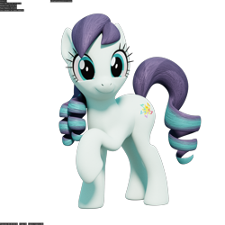 Size: 2048x2048 | Tagged: safe, artist:therealdjthed, character:coloratura, species:earth pony, species:pony, 3d, blender, cycles, cycles render, female, model:djthed, render, simple background, solo, transparent background