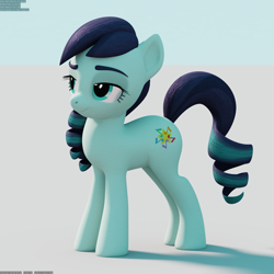 Size: 2048x2048 | Tagged: safe, artist:therealdjthed, character:coloratura, species:earth pony, species:pony, 3d, blender, cycles, cycles render, female, model:djthed, rara, solo