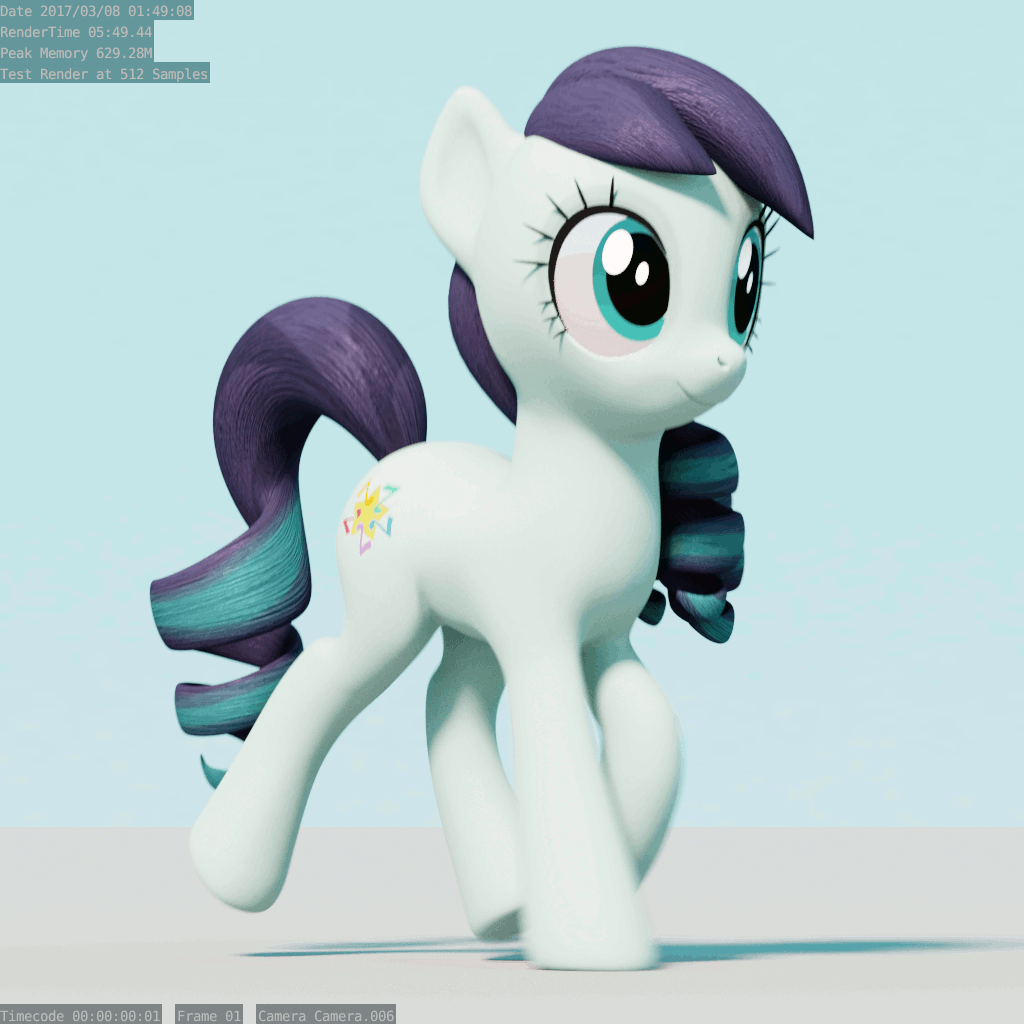 Size: 1024x1024 | Tagged: safe, artist:therealdjthed, character:coloratura, species:earth pony, species:pony, 3d, 3d model, animated, blender, blinking, cute, cycles, cycles render, female, gif, mare, model:djthed, perfect loop, rara, rarabetes, solo, trot cycle, trotting, trotting in place, walk cycle, walking