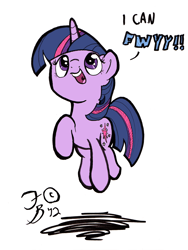 Size: 2108x2796 | Tagged: safe, artist:flavinbagel, character:twilight sparkle, cute, female, filly, filly twilight sparkle, jumping, solo, twiabetes, younger