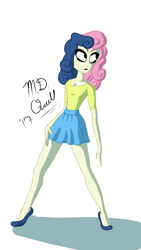 Size: 1800x3200 | Tagged: safe, artist:m_d_quill, character:bon bon, character:sweetie drops, species:human, female, humanized, simple background, solo, white background
