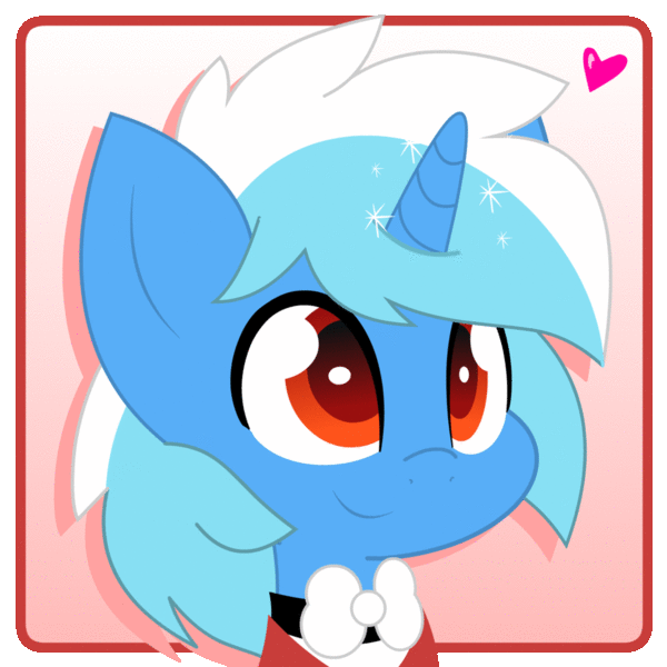 Size: 600x600 | Tagged: safe, artist:hungrysohma, part of a set, oc, oc only, oc:mr. rain, species:pony, species:unicorn, animated, clothing, commission, gif, heart, male, smiling, solo, stallion, ych result