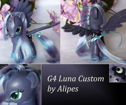 Size: 1050x875 | Tagged: safe, artist:alipes, character:princess luna, species:pony, brushable, custom, irl, photo, solo, toy