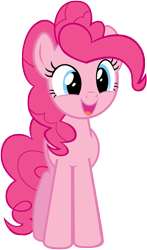 Size: 4693x8000 | Tagged: safe, artist:mihaaaa, character:pinkie pie, species:earth pony, species:pony, absurd resolution, cute, diapinkes, female, happy, mare, open mouth, simple background, smiling, solo, transparent background, vector
