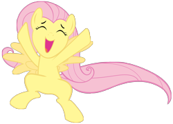 Size: 3500x2520 | Tagged: safe, artist:mihaaaa, character:fluttershy, episode:sonic rainboom, g4, my little pony: friendship is magic, cute, female, happy, shyabetes, simple background, solo, transparent background, vector