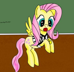 Size: 298x292 | Tagged: safe, artist:pheeph, character:fluttershy, cropped, cute, dodgeball, referee, referee fluttershy, referee shirt, shocked, shyabetes, sports, whistle, whistle necklace