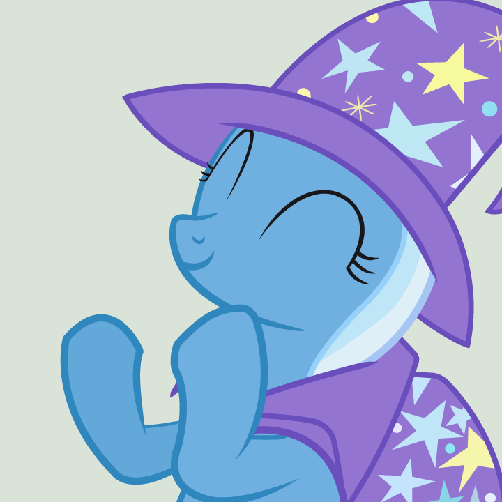 Size: 720x720 | Tagged: safe, artist:mihaaaa, character:trixie, species:pony, species:unicorn, animated, clapping, clapping ponies, female, happy, mare, simple background, solo