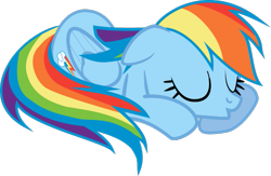 Size: 691x451 | Tagged: safe, artist:jeremeymcdude, character:rainbow dash, species:pegasus, species:pony, episode:the cutie pox, g4, my little pony: friendship is magic, .svg available, female, show accurate, simple background, sleeping, sleepydash, solo, transparent background, vector