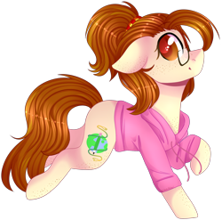 Size: 1486x1470 | Tagged: safe, artist:shiromidorii, oc, oc only, oc:historic shine, species:earth pony, species:pony, clothing, female, hoodie, mare, simple background, solo, transparent background