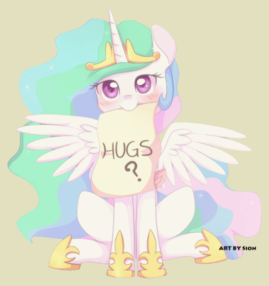 Size: 545x580 | Tagged: safe, artist:sion, artist:szafir87, character:princess celestia, species:alicorn, species:pony, animated, blinking, blushing, bronybait, c:, crown, cute, cutelestia, dawwww, eye shimmer, female, flapping, gif, hnnng, hug request, jewelry, looking at you, mare, mouth hold, praise the sun, princess shoes, regalia, scroll, shoes, simple background, sitting, smiling, solo, sparkles, spread wings, tiara, weapons-grade cute, wings, yellow background