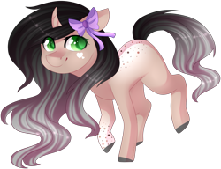 Size: 1907x1465 | Tagged: safe, artist:shiromidorii, oc, oc only, oc:tegan, species:pony, bow, simple background, solo, transparent background