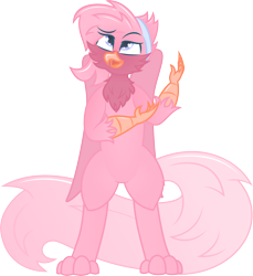 Size: 2659x2907 | Tagged: safe, artist:plone, oc, oc only, species:griffon, species:pony, bipedal, fluffy tail, high res, simple background, solo, transparent background, vector