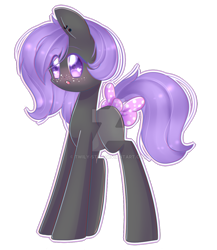 Size: 1024x1178 | Tagged: safe, artist:twily-star, oc, oc only, species:earth pony, species:pony, bow, female, hair bow, mare, simple background, solo, transparent background, watermark