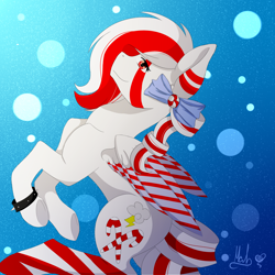 Size: 3000x3000 | Tagged: safe, artist:mah521, oc, oc only, oc:canya candy, species:pegasus, species:pony, bow, colored wings, female, high res, mare, multicolored wings, solo