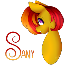 Size: 5000x5000 | Tagged: safe, artist:beashay, oc, oc only, oc:sany, species:earth pony, species:pony, absurd resolution, bust, female, mare, portrait, simple background, smiling, solo, transparent background