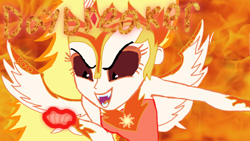 Size: 1024x578 | Tagged: safe, artist:gouhlsrule, character:daybreaker, character:princess celestia, episode:a royal problem, g4, my little pony: friendship is magic, my little pony:equestria girls, female, solo