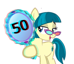 Size: 579x498 | Tagged: safe, artist:trini-mite, derpibooru original, character:juniper montage, species:pony, equestria girls:mirror magic, g4, my little pony: equestria girls, my little pony:equestria girls, spoiler:eqg specials, 3-d glasses, 3d, 3d glasses, anaglyph 3d, equestria girls ponified, female, milestone, mirror, ponified, simple background, solo, spam, transparent background, vector