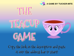 Size: 800x600 | Tagged: safe, artist:trini-mite, character:starlight glimmer, oc, oc:tucker-mite, species:pony, cup, game, inanimate tf, solo, teacup, teacupified, the teacup game, transformation, twittermite