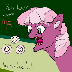 Size: 894x894 | Tagged: safe, artist:m_d_quill, character:cheerilee, species:pony, female, horrorlee, solo