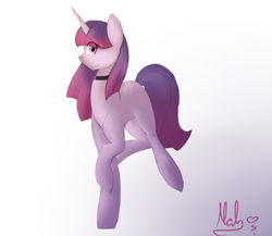Size: 2300x2000 | Tagged: safe, artist:mah521, oc, oc only, oc:evening twinkle, parent:flash sentry, parent:twilight sparkle, parents:flashlight, species:pony, species:unicorn, female, gradient background, high res, mare, offspring, simple background, solo, white background