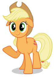 Size: 5000x6924 | Tagged: safe, artist:lahirien, character:applejack, species:earth pony, species:pony, episode:sweet and elite, g4, my little pony: friendship is magic, absurd resolution, cute, female, floppy ears, happy, mare, simple background, smiling, solo, transparent background, vector, vector trace