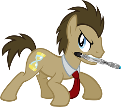 Size: 6785x6000 | Tagged: safe, artist:firestorm-can, artist:tygerbug, character:doctor whooves, character:time turner, species:pony, absurd resolution, crossover, doctor who, simple background, sonic screwdriver, the doctor, transparent background, vector, vector trace
