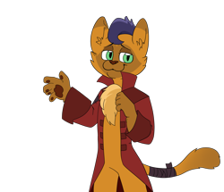 Size: 4015x3457 | Tagged: safe, artist:catlover1672, character:capper dapperpaws, species:abyssinian, species:anthro, my little pony: the movie (2017), absurd resolution, cat, clothing, male, semi-anthro, simple background, solo, transparent background