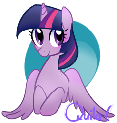Size: 2225x2333 | Tagged: safe, artist:bigbuxart, character:twilight sparkle, character:twilight sparkle (alicorn), species:alicorn, species:pony, cute, female, looking at you, mare, prone, simple background, smiling, solo, spread wings, twiabetes, wings