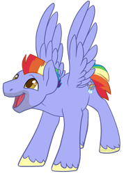 Size: 983x1380 | Tagged: safe, artist:darkodraco, character:bow hothoof, species:pegasus, species:pony, bowabetes, cute, male, open mouth, simple background, smiling, solo, spread wings, stallion, transparent background, unshorn fetlocks, wings