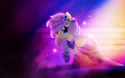 Size: 1920x1200 | Tagged: safe, artist:sparkle-bubba, artist:vexx3, character:fluttershy, alternate hairstyle, clothing, dress, female, gala dress, solo, vector, wallpaper