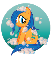 Size: 537x587 | Tagged: safe, artist:xkappax, character:bubbles (g1), species:earth pony, species:pony, g1, female, g1 to g4, generation leap, solo, star (coat marking)