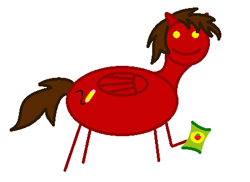Size: 437x318 | Tagged: safe, artist:watermelon changeling, derpibooru original, oc, oc only, oc:chip, species:pegasus, species:pony, 1000 hours in ms paint, c:, chips, food, ms paint, simple background, smiling, solo, stick figure, white background